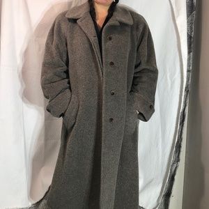 Anne Klein Grey Maxi Wool Coat